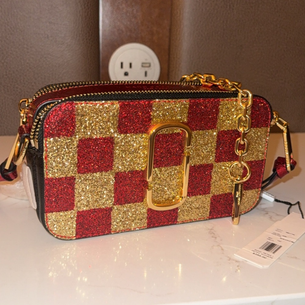 Marc Jacobs The Snapshot Red and Gold Glitter RARE‼️🚨🚨💥💥